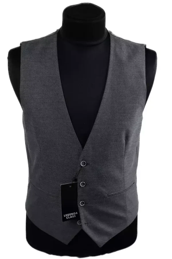 Жилетка чоловіча сіра однотонна