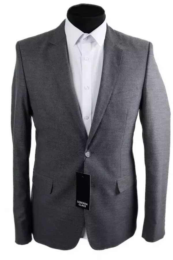 Піджак чоловічий сірий однотонний