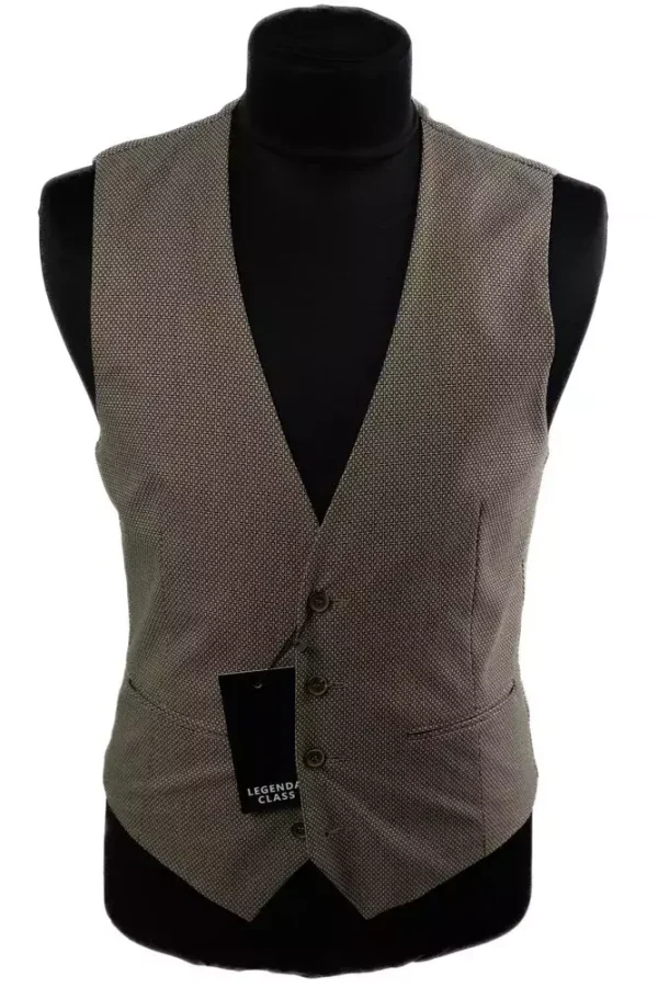 Жилетка чоловіча бежева однотонна