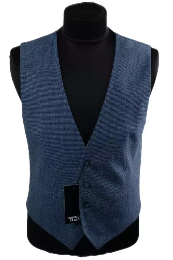 Жилетка чоловіча синя однотонна