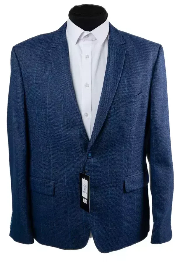 Піджак чоловічий синій в клітинку
