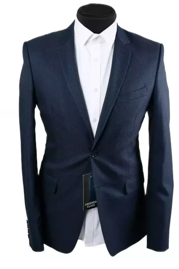Піджак чоловічий синій однотонний
