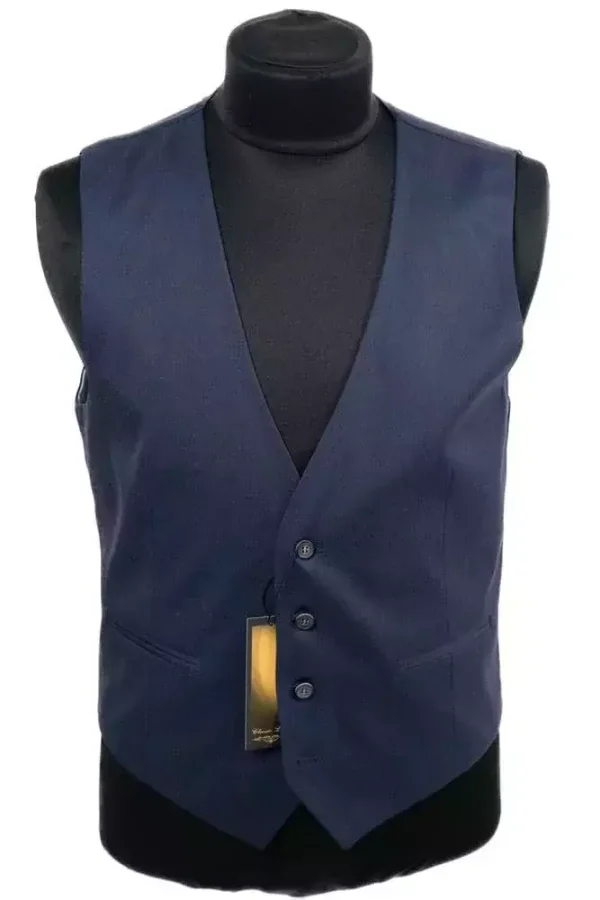 Жилетка чоловіча синя однотонна