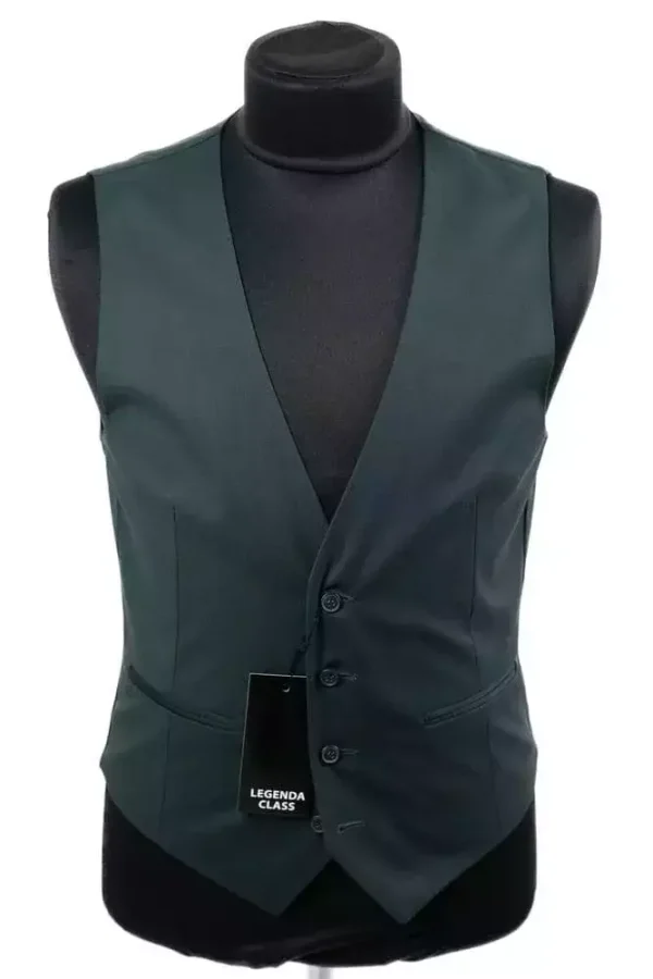 Жилетка чоловіча зелена однотонна