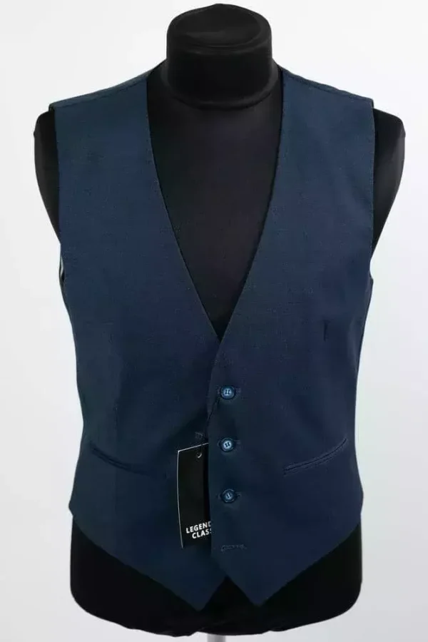 Жилетка чоловіча синя однотонна