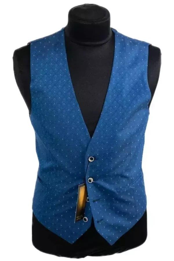 Жилетка чоловіча синя з орнаментом