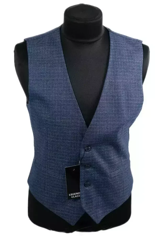 Жилетка чоловіча синя в клітинку