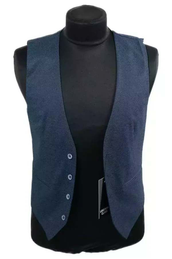 Жилетка чоловіча синя однотонна