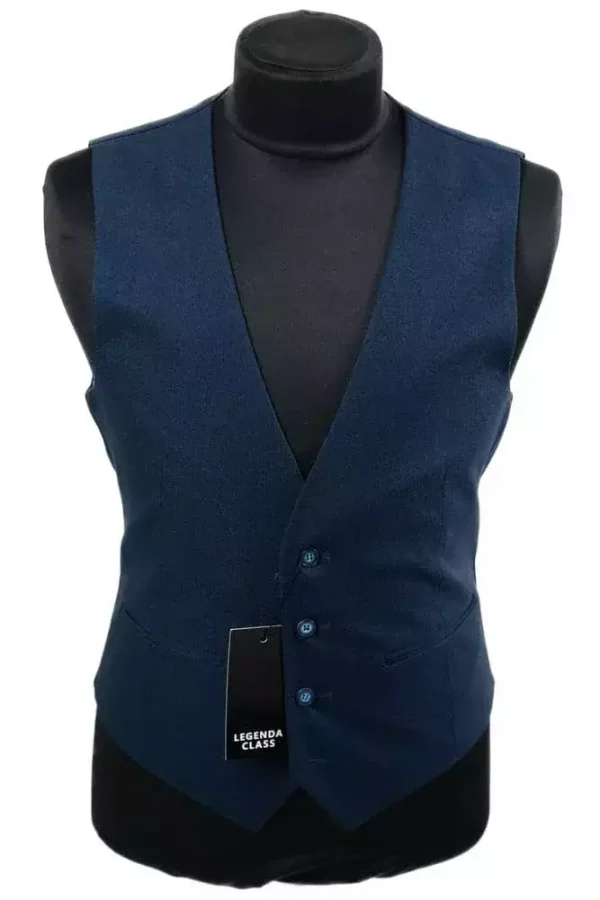 Жилетка чоловіча синя однотонна