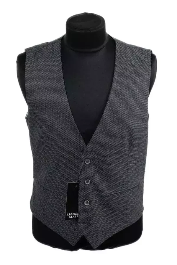 Жилетка чоловіча чорна з візерунком кашка