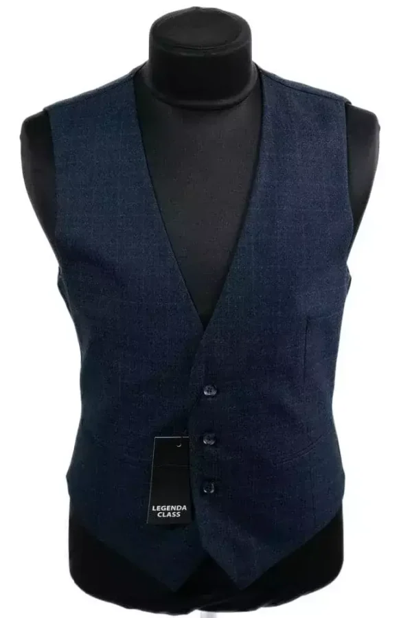 Жилетка чоловіча синя в клітинку