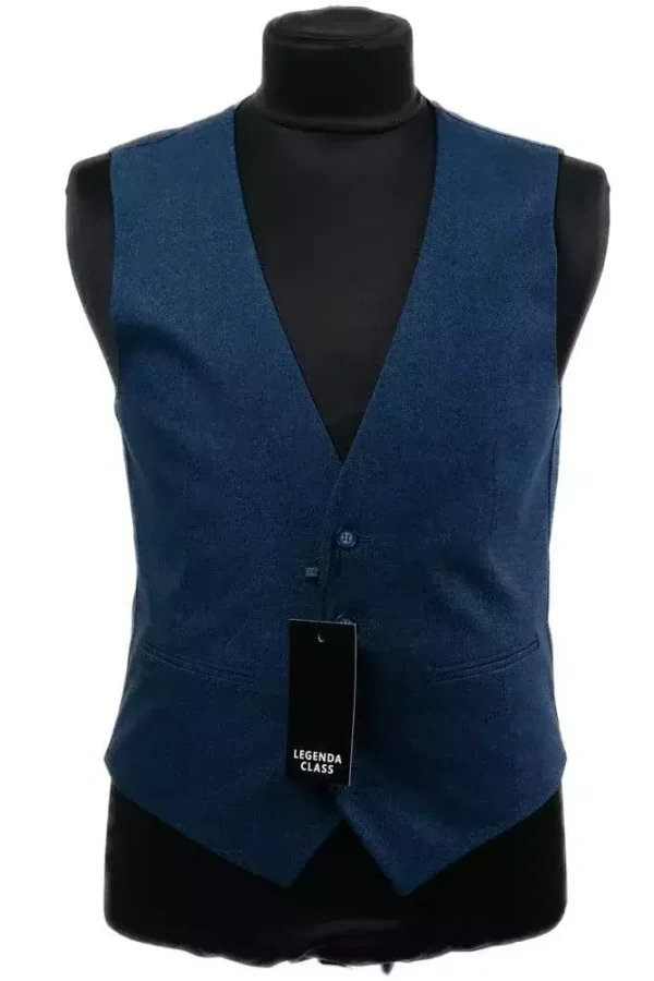 Жилетка чоловіча синя однотонна