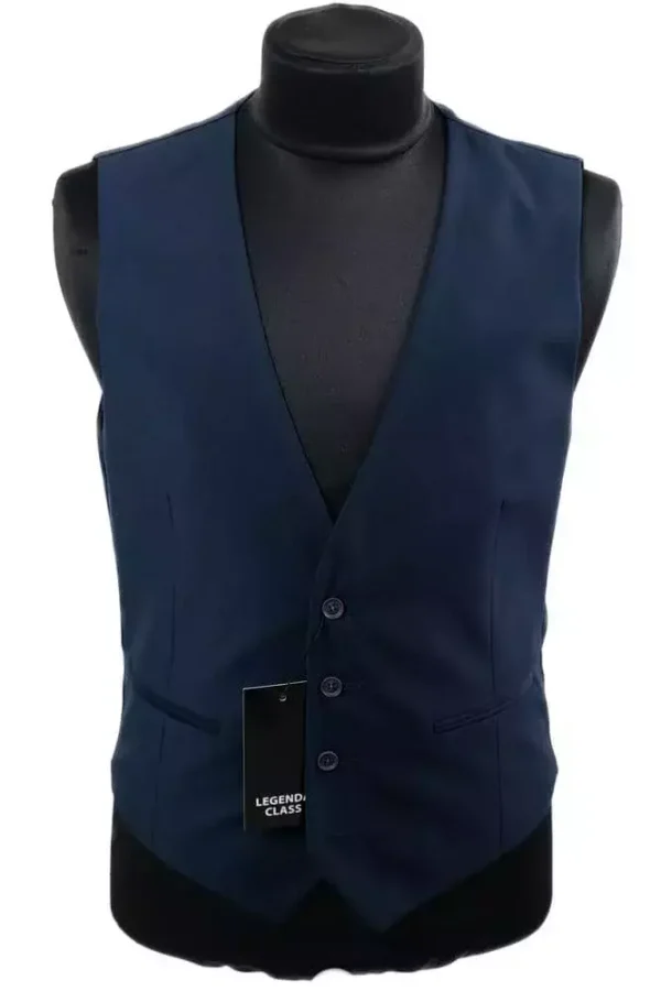 Жилетка чоловіча синя однотонна