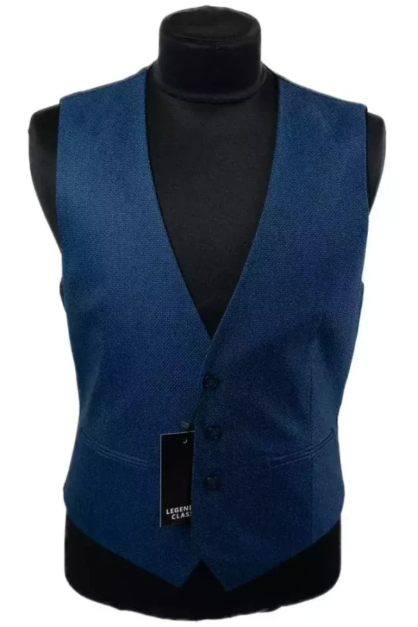 Жилетка чоловіча синя з візерунком кашка