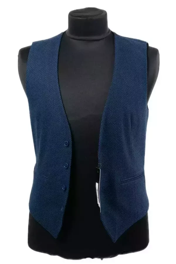 Жилетка чоловіча синя в крапку