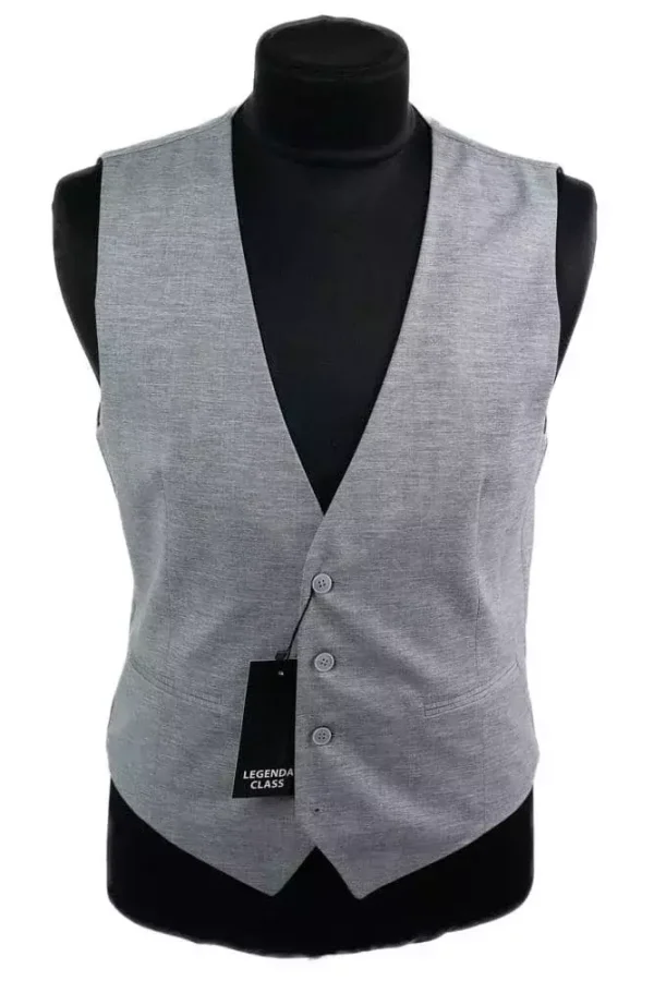 Жилетка чоловіча сіра однотонна