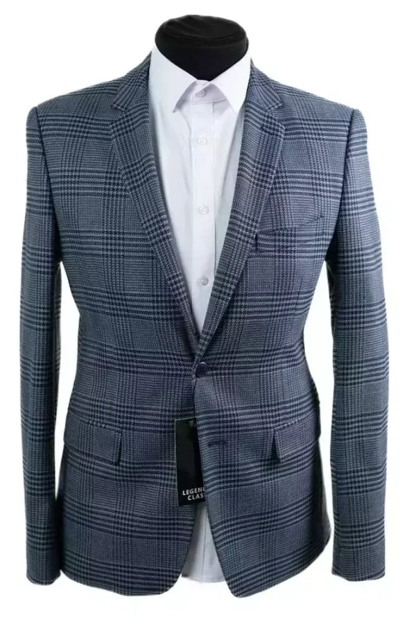 Піджак чоловічий сірий в клітинку