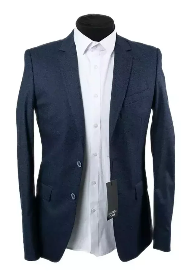 Піджак чоловічий синій однотонний