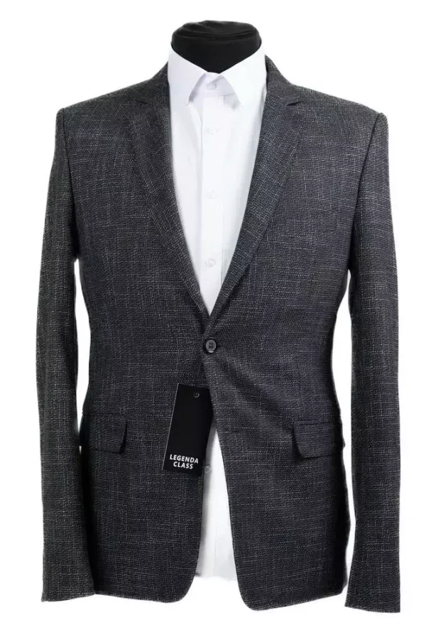 Піджак чоловічий коричневий з візерунком кашка