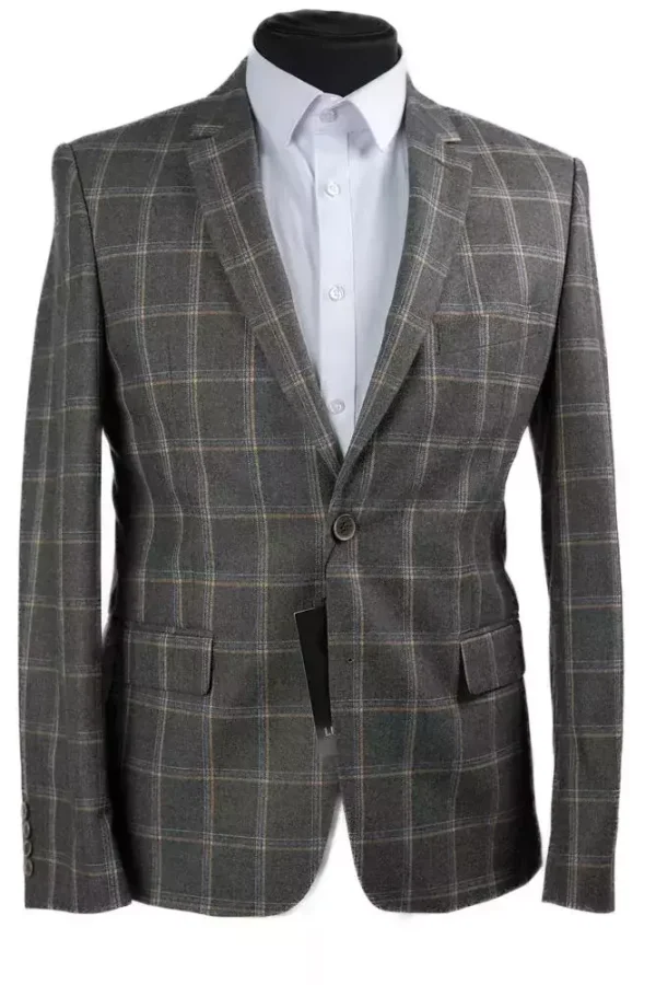 Піджак чоловічий зелений в клітинку