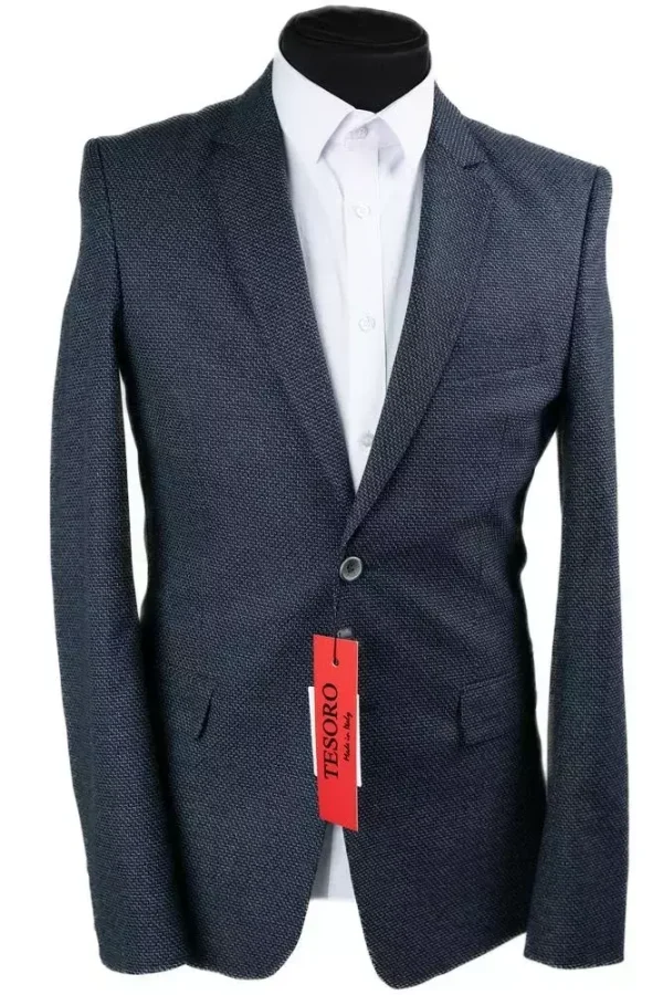 Піджак чоловічий сірий з візерунком кашка