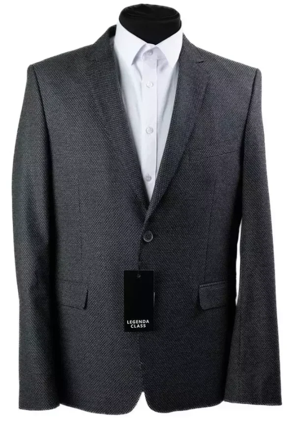 Піджак чоловічий сірий з візерунком кашка