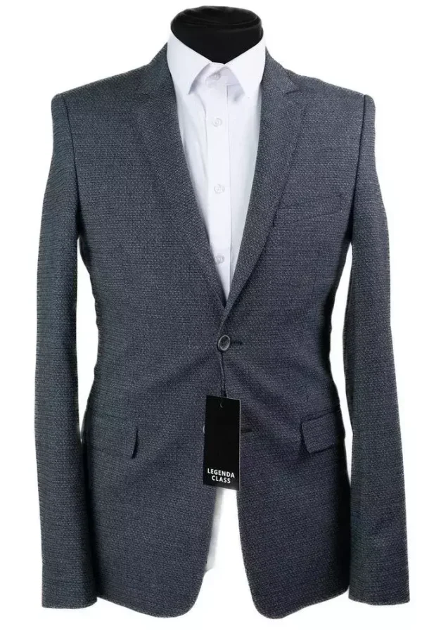 Піджак чоловічий сірий з візерунком кашка