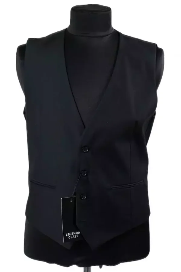 Жилетка чоловіча чорна однотонна