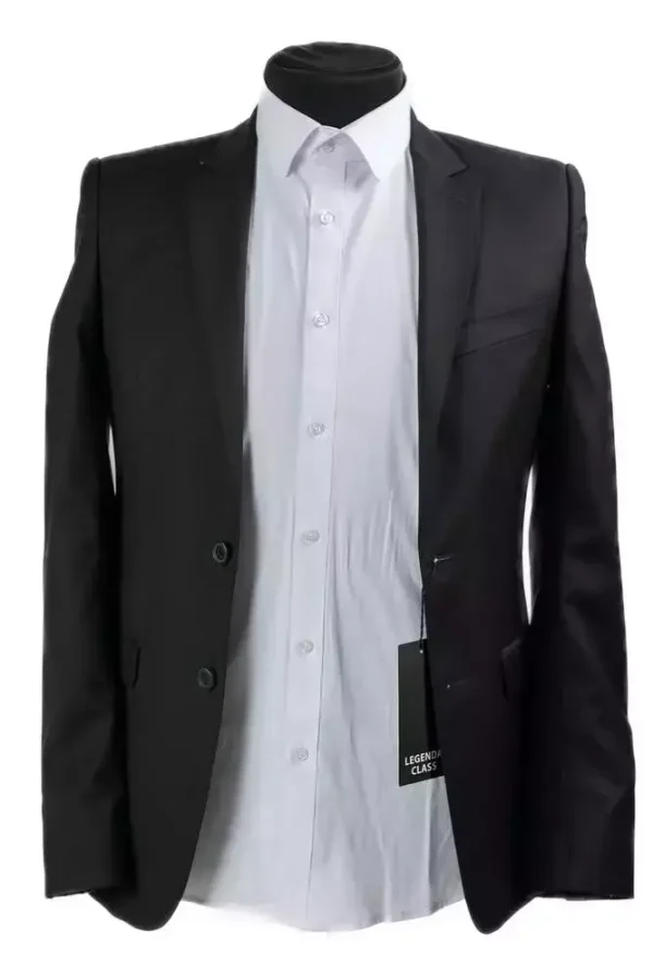 Піджак чоловічий чорний однотонний