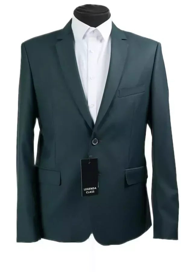 Піджак чоловічий зелений однотонний