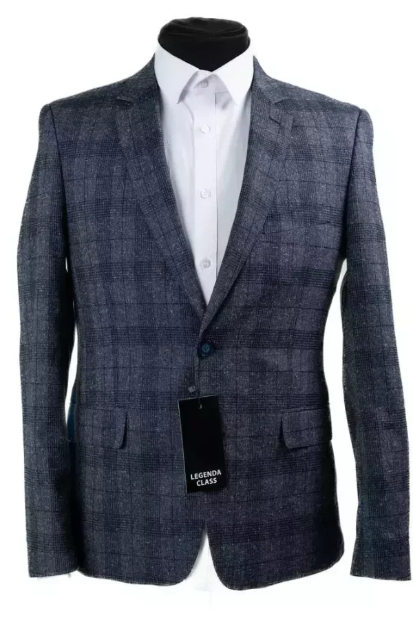 Піджак чоловічий сірий в клітинку