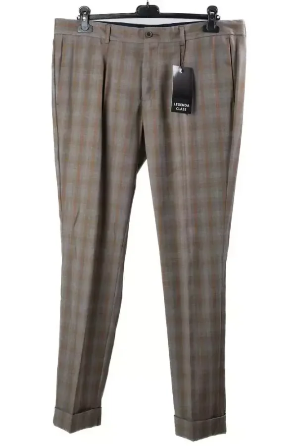 Штани чоловічі коричневі в клітинку