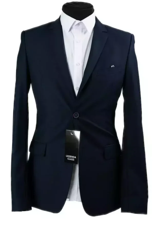 Піджак чоловічий синій однотонний