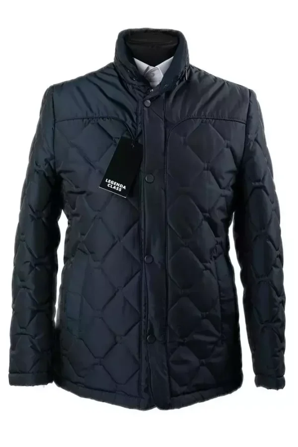 Куртка чоловіча синя однотонна осінь-зима