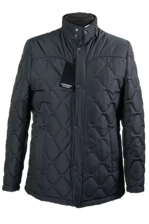 Куртка чоловіча чорна однотонна осінь-зима