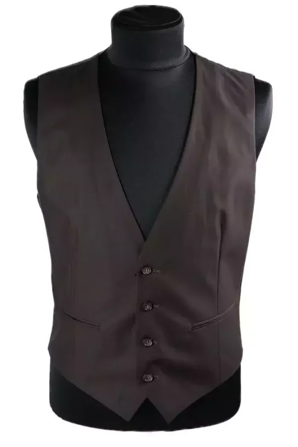 Жилетка чоловіча коричнева в клітинку