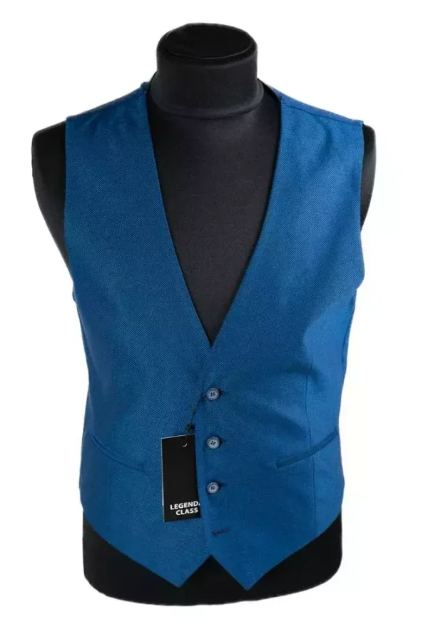 Жилетка чоловіча синя однотонна