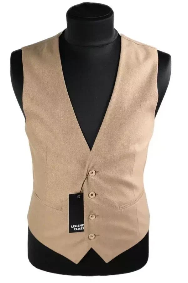 Жилетка чоловіча бежева однотонна