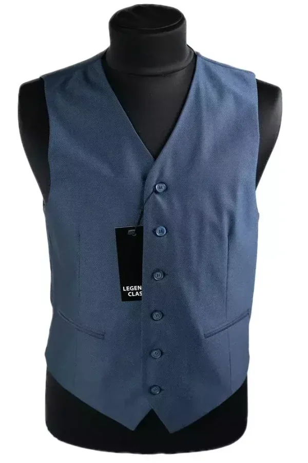 Жилетка чоловіча синя однотонна