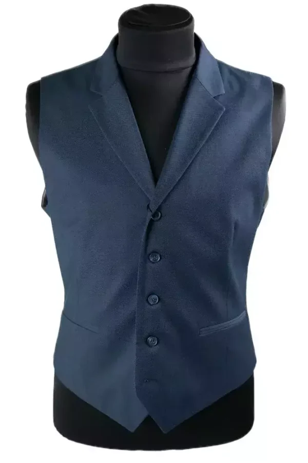 Жилетка чоловіча синя однотонна