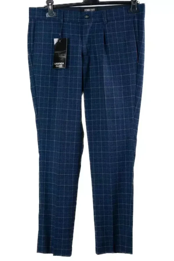 Штани чоловічі сині в клітинку