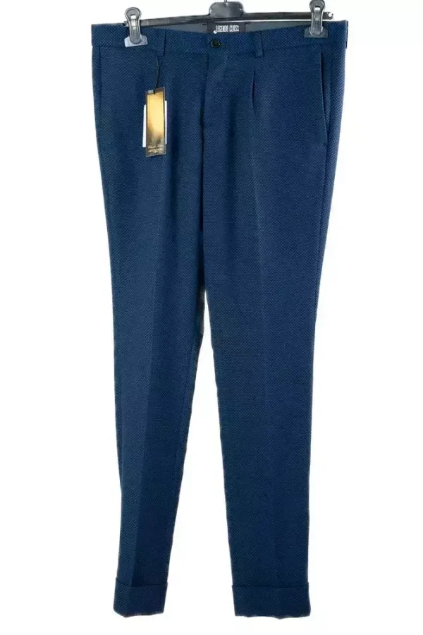 Штани чоловічі сині з візерунком кашка