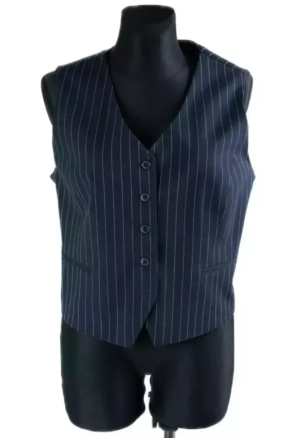 Жилетка жіноча синя у смужку