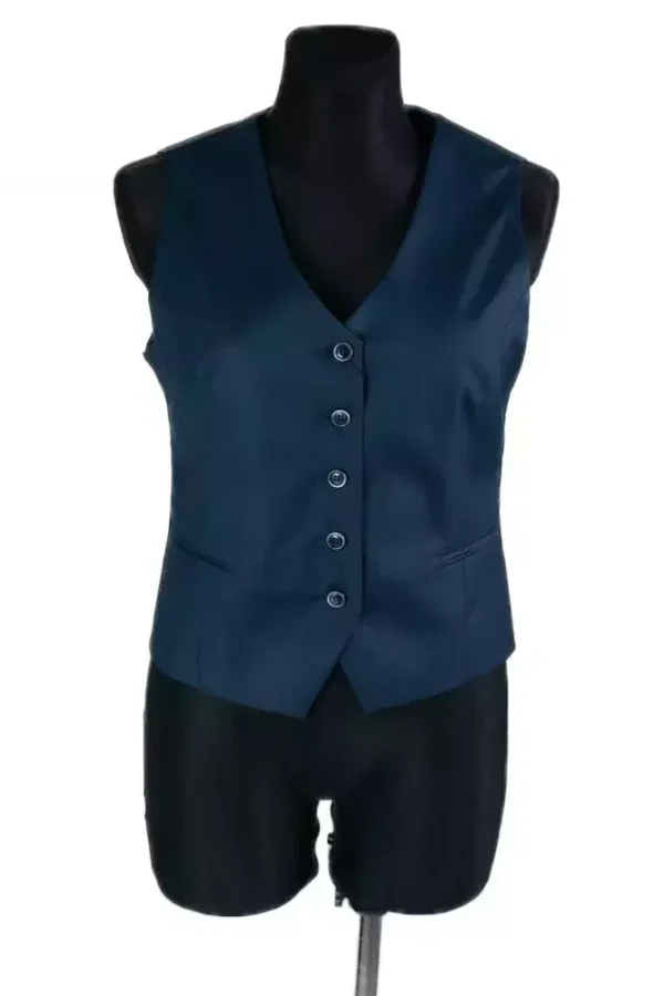 Жилетка жіноча синя однотонна