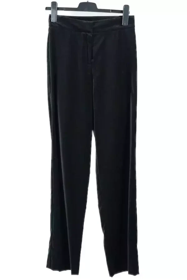 Штани жіночі чорні однотонні з велюру