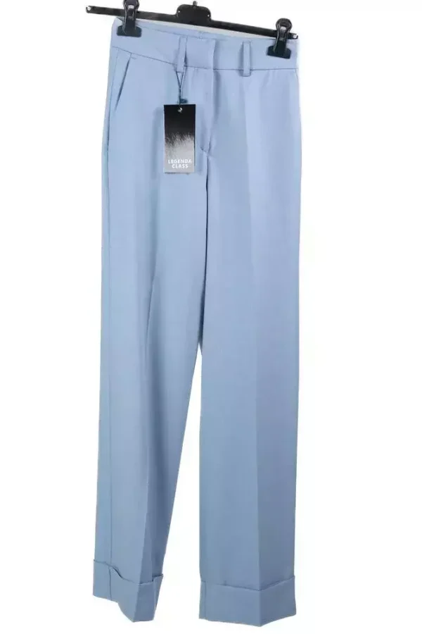Штани жіночі блакитні однотонні