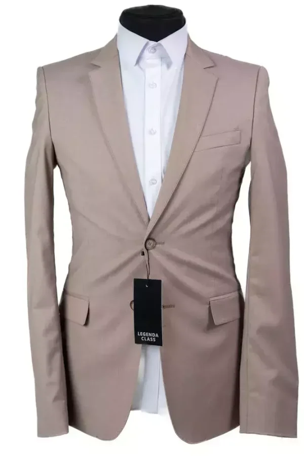 Піджак чоловічий бежевий однотонний