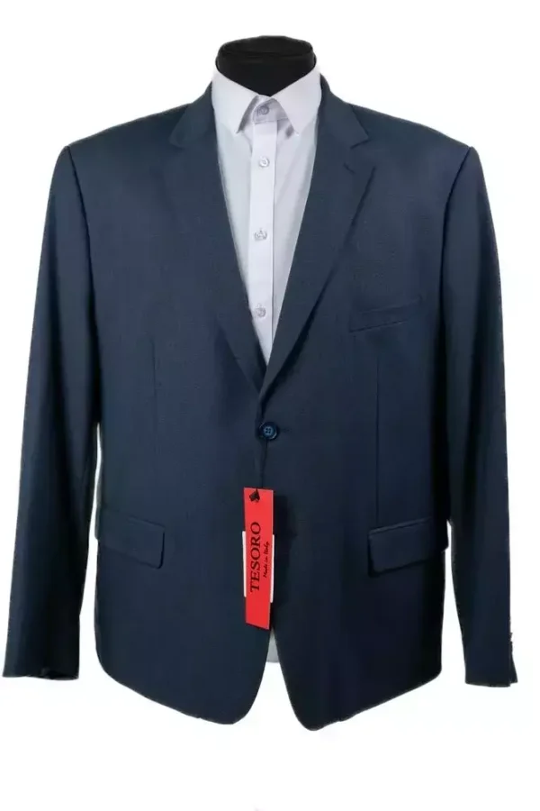 Піджак чоловічий синій однотонний