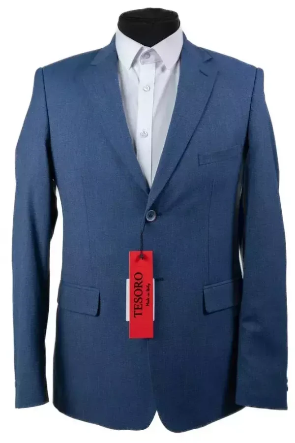 Піджак чоловічий синій однотонний