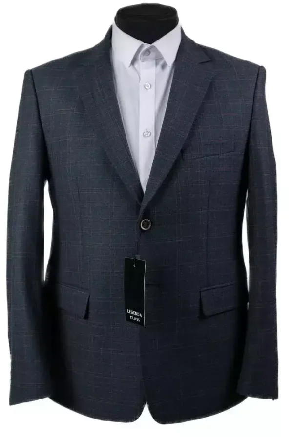 Піджак чоловічий синій в клітинку